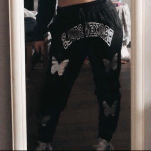 Butterfly black Yours Truly joggers